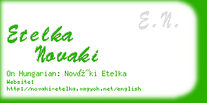 etelka novaki business card